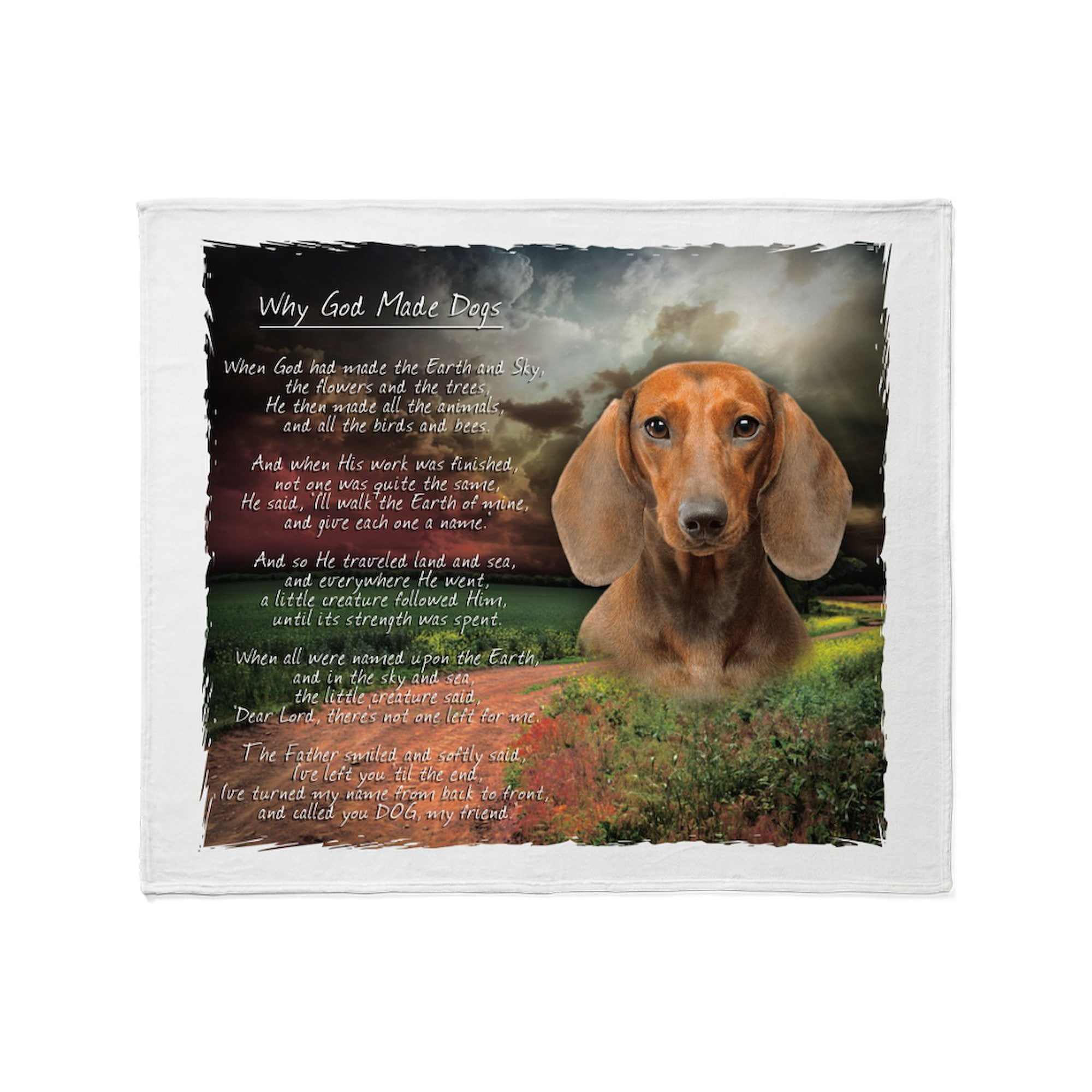 CafePress - Why God Made Dogs Dachshund Throw Blanket - Soft Fleece Throw Blanket, 50"x60" for All Ages