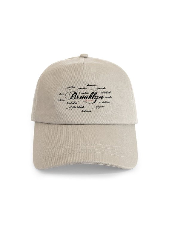 - Wiculture Brooklyn Cap - Adjustable 100% Brushed Unisex Casual Cotton Baseball Cap, Beige, 1