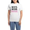 thumbnail image 1 of CafePress - Wife Mom Boss Women's Light Pajamas - Women's Short Sleeve Print T-Shirt and Pants Light Cotton Pajama Set, 1 of 7