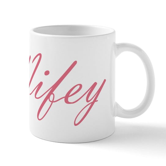 CafePress - Wifey Mug - 11 oz Ceramic Mug - Novelty Coffee Tea Cup
