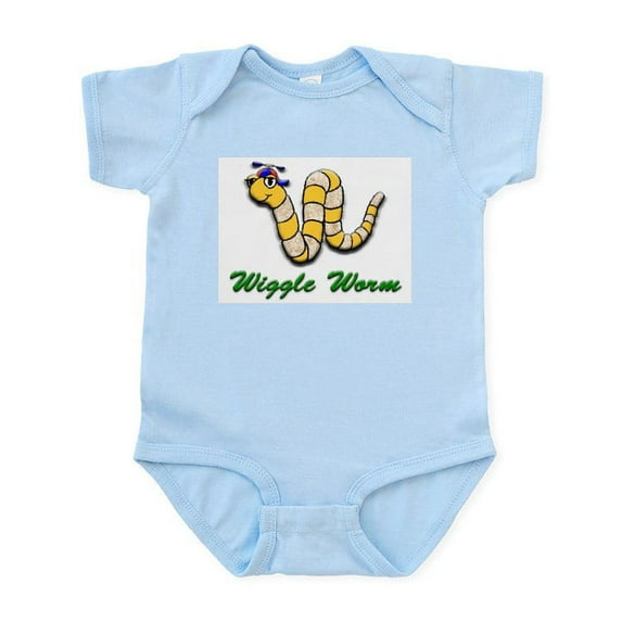 CafePress - Wiggle Worm Infant Bodysuit - Baby Light Bodysuit, Size Newborn - 24 Months