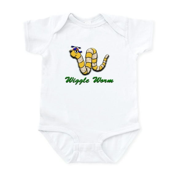 CafePress - Wiggle Worm Infant Bodysuit - Baby Light Bodysuit, Size Newborn - 24 Months