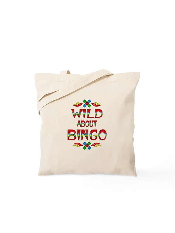 - Wild About BINGO Tote Bag - Unisex Canvas Tote Bag, Beige, 1-Piece