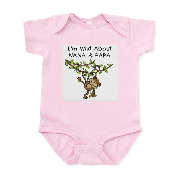 CafePress - Wild About Nana & Papa Infant Bodysuit - Baby Light Bodysuit, Size Newborn - 24 Months