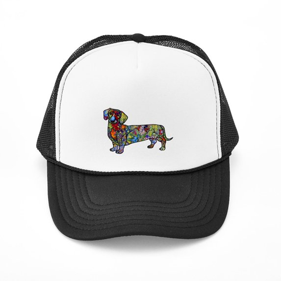 CafePress - Wild Dachshund - Adjustable Unisex Printed Trucker Hat with Mesh Back