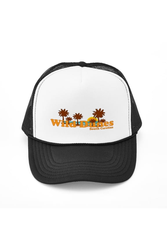 - Wild Dunes SC - Adjustable Unisex Printed Trucker Hat with Mesh Back