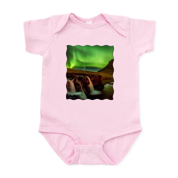 CafePress - Wild Skies Over Iceland - Baby Light Bodysuit, Size Newborn - 24 Months