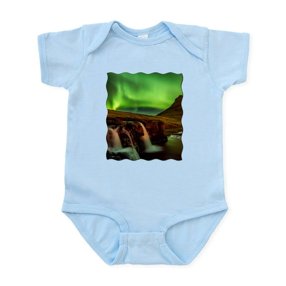 CafePress - Wild Skies Over Iceland - Baby Light Bodysuit, Size Newborn - 24 Months