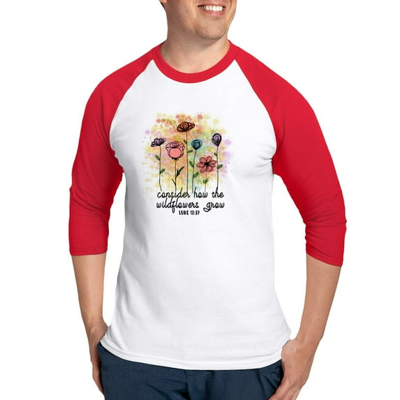 CafePress - Wildflowers - Cotton Baseball Jersey, 3/4 Raglan Sleeve Shirt