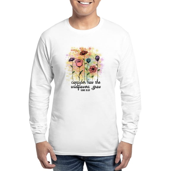 CafePress - Wildflowers Men's Long Sleeve T Shirt - Unisex Cotton Long Sleeve T-Shirt