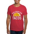 thumbnail image 1 of CafePress - Will Run For Tacos Dark T Shirt - Men's Classic Graphic Cotton T-Shirt, 1 of 4