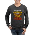 thumbnail image 1 of CafePress - Will Trade Brother For Pizza L Long Sleeve T Shirt - Long Sleeve Dark T-Shirt, 1 of 4
