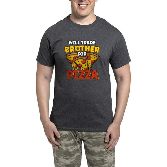 CafePress - Will Trade Brother For Pizza Lover F - Men's Loose Fit, Cotton - 2 Piece Pajama Set
