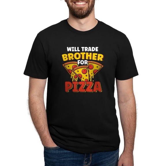 CafePress - Will Trade Brother For Pizza Lover Funny S T Shirt - Mens Tri-blend T-Shirt