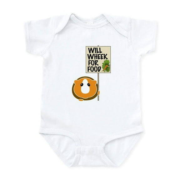 CafePress - Will Wheek For Food Infant Bodysuit - Baby Light Bodysuit, Size Newborn - 24 Months