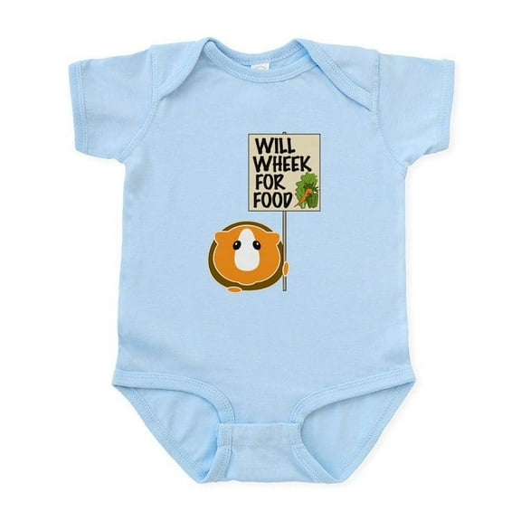 CafePress - Will Wheek For Food Infant Bodysuit - Baby Light Bodysuit, Size Newborn - 24 Months
