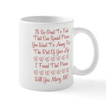 CafePress - Will You Marry Me? Mug - 11 oz Ceramic Mug - Novelty Coffee Tea Cup