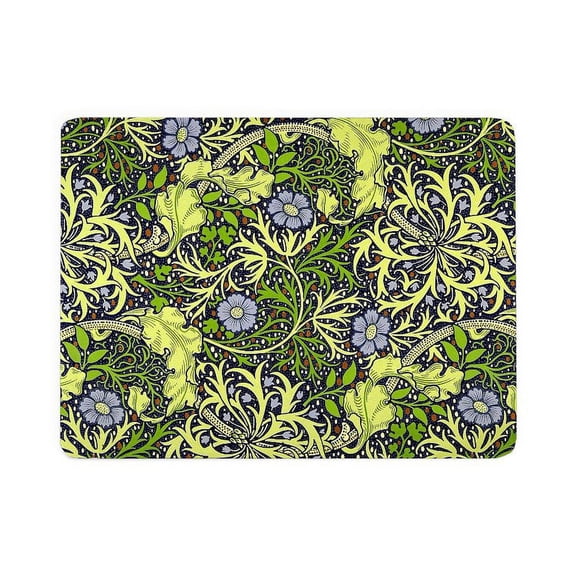 CafePress - William Morris Seaweed Vintage Floral - Large Sherpa Fleece Throw Blanket 80" x 60"