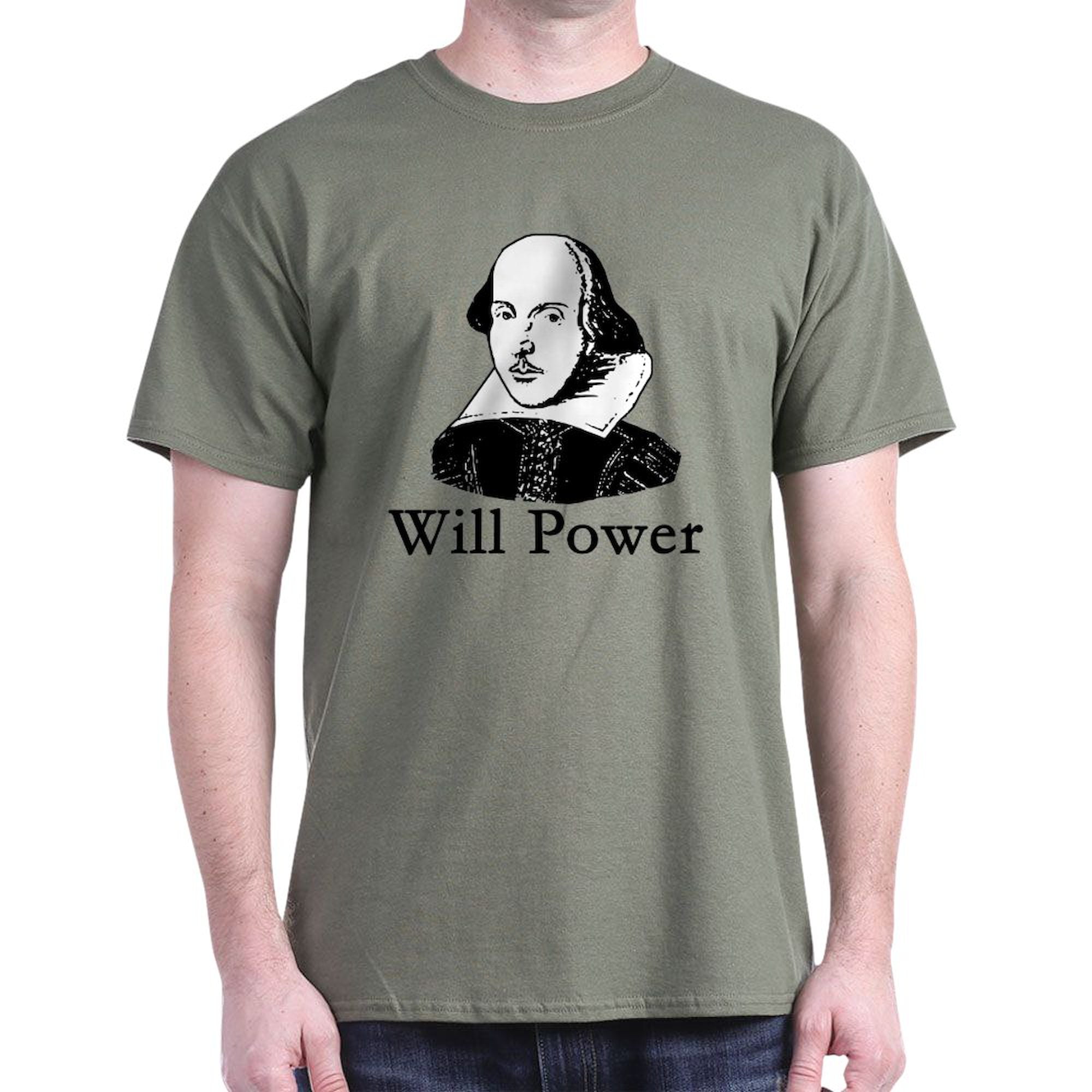 CafePress - William Shakespeare WILL POWER Dark T Shirt - Men's Classic ...