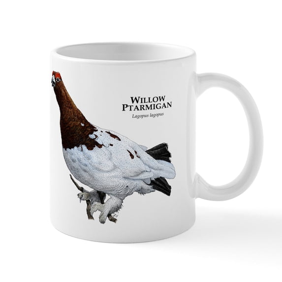 CafePress - Willow Ptarmigan Mug - 11 oz Ceramic Mug - Novelty Coffee Tea Cup