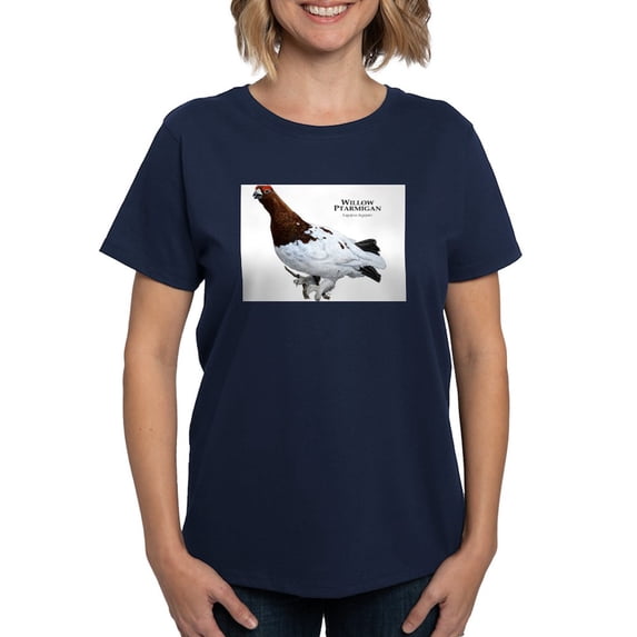 CafePress - Willow Ptarmigan Women's T Shirt - Women's Traditional Fit Dark T-Shirt