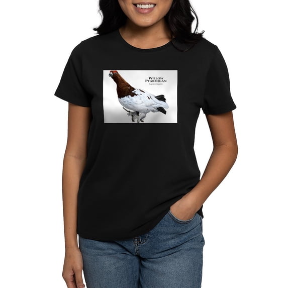 CafePress - Willow Ptarmigan Women's T Shirt - Women's Traditional Fit Dark T-Shirt