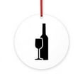 thumbnail image 1 of CafePress - Wine Glass -  Round Wood Ornament 4", 1 of 2