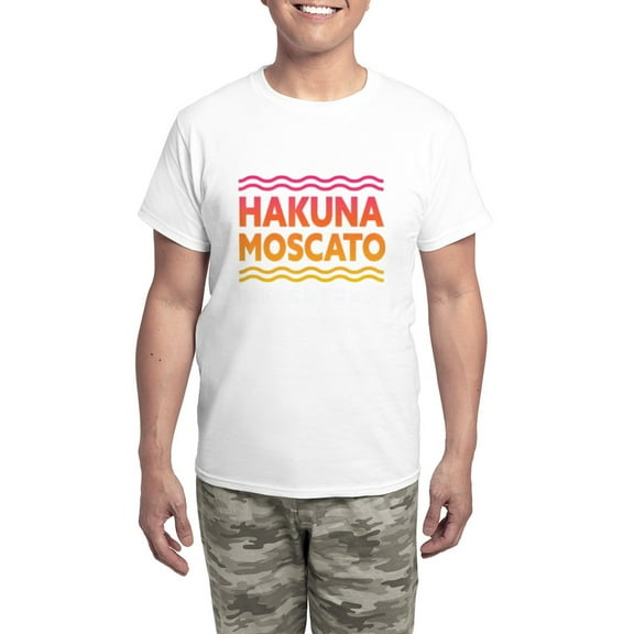 CafePress - Wine Lover Hakuna Moscato - Men's Light Loose Fit Cotton Pajama Set