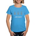 thumbnail image 1 of CafePress - Wine Open And Repeat Women's Dark T Shirt - Women's Traditional Fit Dark T-Shirt, 1 of 4