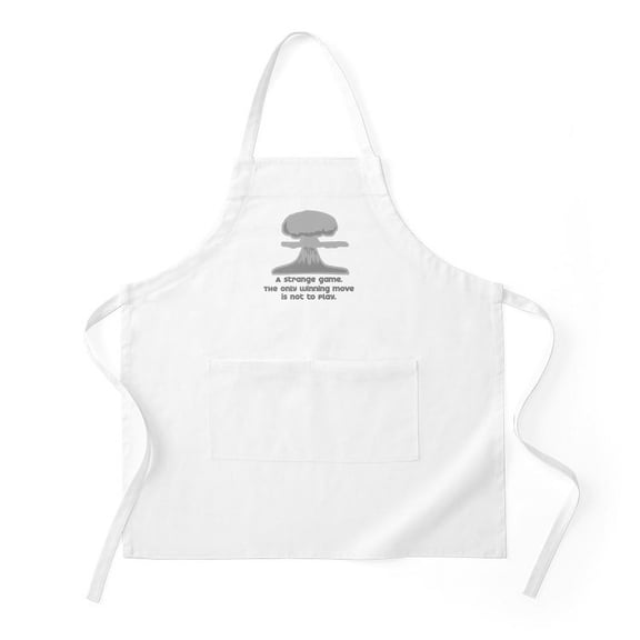 CafePress - Winning Move [Wargames] BBQ - Kitchen Apron with Pockets, Grilling Apron, Baking Apron
