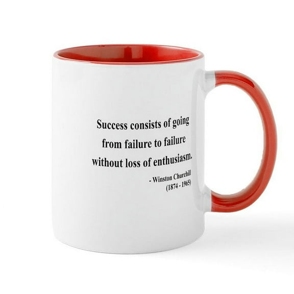 CafePress - Winston Churchill 21 Mug - 11 oz Ceramic Mug - Novelty Coffee Tea Cup