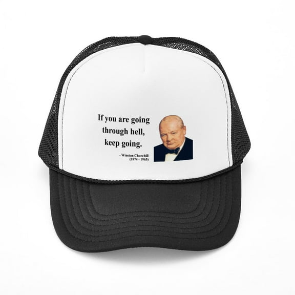 CafePress - Winston Churchill 6 - Adjustable Unisex Printed Trucker Hat with Mesh Back