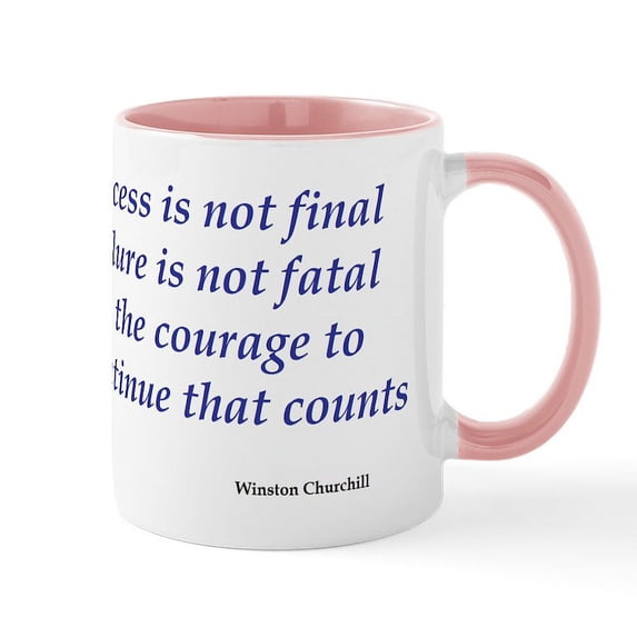 CafePress - Winston Churchill Quote Mug - 11 oz Ceramic Mug - Novelty Coffee Tea Cup