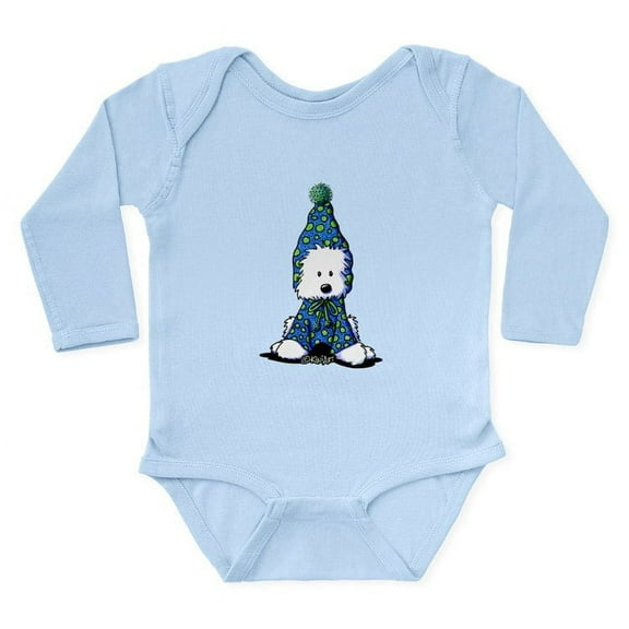 CafePress - Winter Dots Westie Long Sleeve Infant Bodysuit - Long Sleeve Cotton Baby Bodysuit