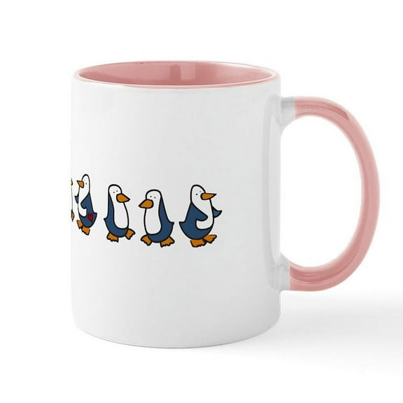 CafePress - Winter Penguins Mugs - 11 oz Ceramic Mug - Novelty Coffee Tea Cup