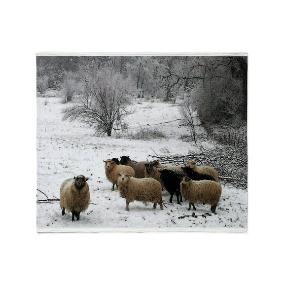 CafePress - Winter Sheep Throw Blanket - Soft Fleece Throw Blanket, 50"x60" for All Ages