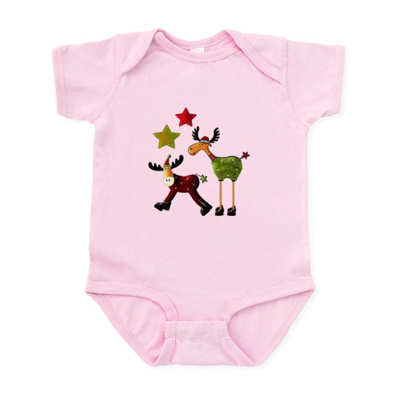 CafePress - Winter Star Mooses Infant Bodysuit - Baby Light Bodysuit, Size Newborn - 24 Months