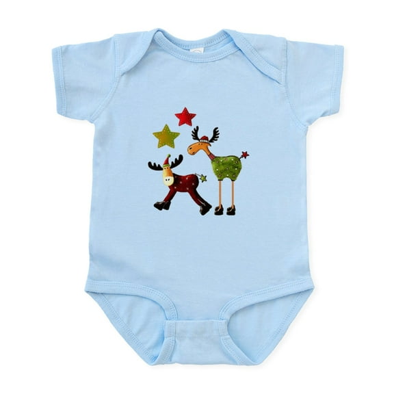 CafePress - Winter Star Mooses Infant Bodysuit - Baby Light Bodysuit, Size Newborn - 24 Months
