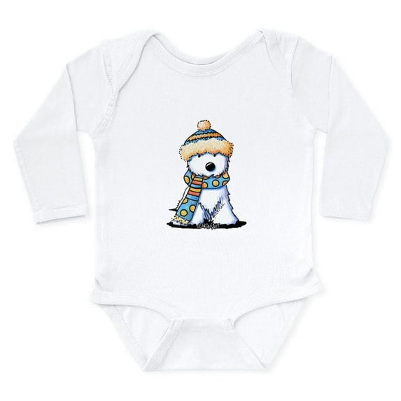 CafePress - Winter Whimsy Westie Long Sleeve Infant Bodysuit - Long Sleeve Cotton Baby Bodysuit