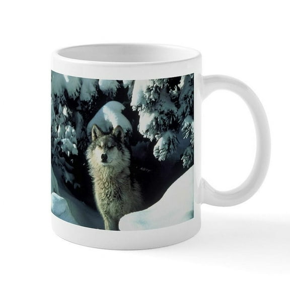 CafePress - Winter Wolf - 11 oz Ceramic Mug - Novelty Coffee Tea Cup