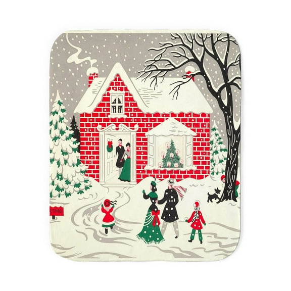 CafePress - Winter Wonderland Primitive Christmas - Sherpa Fleece Throw Blanket 60" x 50"