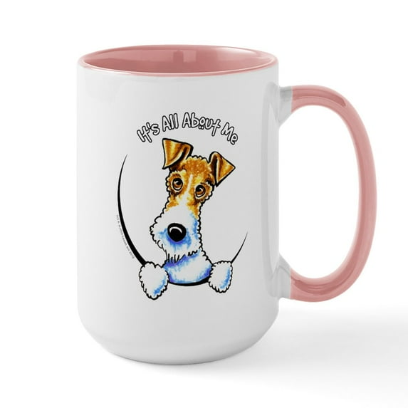 CafePress - Wire Fox Terrier IAAM Large Mug - 15 oz Ceramic Large White Novelty Mug
