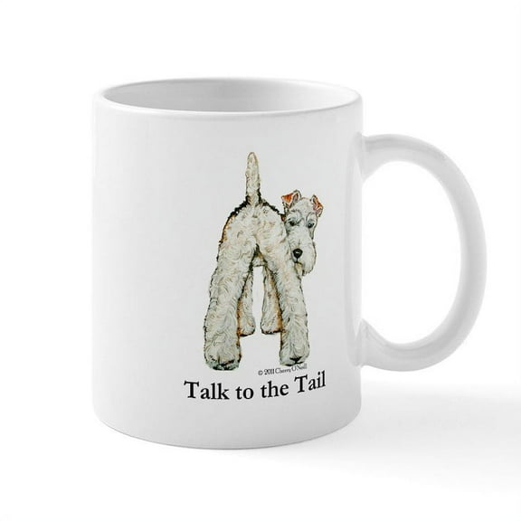 CafePress - Wire Fox Terrier Tail WFT Mug - 11 oz Ceramic Mug - Novelty Coffee Tea Cup