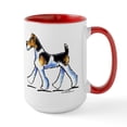 thumbnail image 1 of CafePress - Wire Fox Terrier Trot Large Mug - 15 oz Ceramic Large White Novelty Mug, 1 of 4