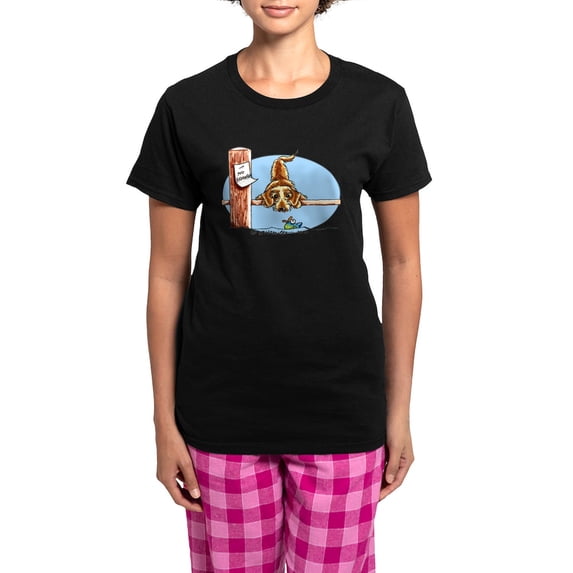 CafePress - Wirehair Dachshund Lover Women's Dark Pajamas - Women's Short Sleeve Print T-Shirt and Pants Dark Cotton Pajama Set