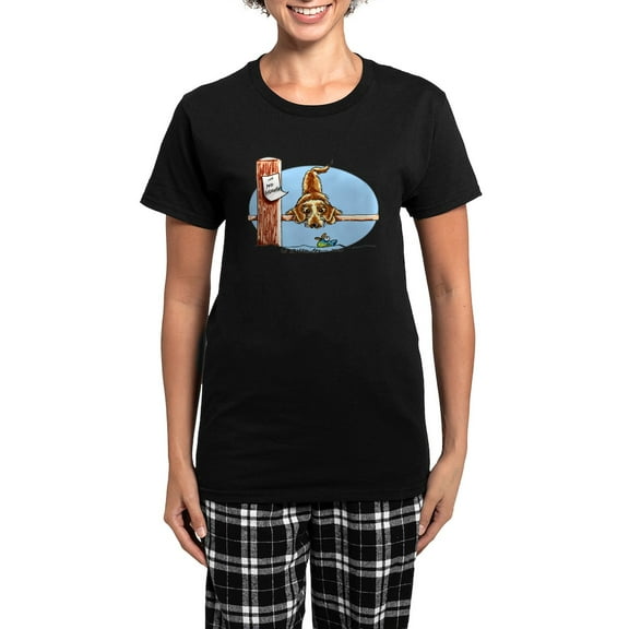 CafePress - Wirehair Dachshund Lover Women's Dark Pajamas - Women's Short Sleeve Print T-Shirt and Pants Dark Cotton Pajama Set