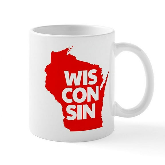 CafePress - Wisconsin - 11 oz Ceramic Mug - Novelty Coffee Tea Cup