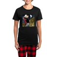 thumbnail image 1 of CafePress - Wishing For The Moon Women's Dark Pajamas - Women's Short Sleeve Print T-Shirt and Pants Dark Cotton Pajama Set, 1 of 7