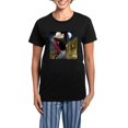 thumbnail image 1 of CafePress - Wishing For The Moon Women's Dark Pajamas - Women's Short Sleeve Print T-Shirt and Pants Dark Cotton Pajama Set, 1 of 7