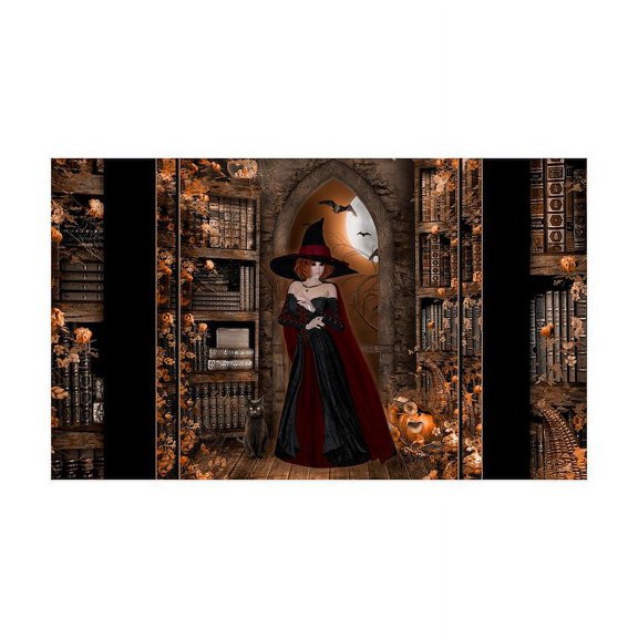 CafePress - Witch In Library - 35x21 Wall Decal